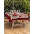 thumbnail image 2 of Outdoor Tablecloth with Umbrella Hole and Zipper, Roses Valentine's Day Rectangle Table Cloth 54x80 Inch Waterproof Tablecloth, Love Heart Truck Wooden Vintage Picnic Table Cover for Patio Camping, 2 of 7