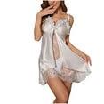 thumbnail image 2 of Weiqiqre Women's Sleepwear Soft Camisole Nightshirt Women Satin Bathrobe Sleepwear, 2 of 6