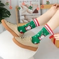 thumbnail image 4 of ELF 4 Pairs Christmas Cute Socks Gift Box Cartoon Snowman Santa Socks Fall Winter Casual Mid-Calf Socks for Women and Men, 4 of 6