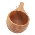 thumbnail image 3 of Taza de senderismo aislada de 220 ml con asa, acabado de caparazón de tortuga para aventuras al aire libre, taza de madera para campamento, 3 of 8