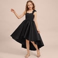 thumbnail image 4 of Girls Princess Party Dress with Shoulder Rose, Sleeveless Flower Girl Gown for Wedding Birthday Pageant, Elegant Tulle Net Skirt for Special Occasions, Age 2-12 Years Black 120, 4 of 7