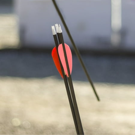 Masteelf 20 Pcs Arrow Fletchings Plastic Vanes Potable Archery Parts Reusable Red