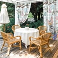 thumbnail image 4 of Outdoor Curtains for Patio Waterproof, Easter Outdoor Privacy Panels Grommet, Spring Rabbit Colorful Eggs Tree Blue White Plaid Blackout Outside Curtains for Porch/Cabana 54"x84", 1 Panel, 4 of 8