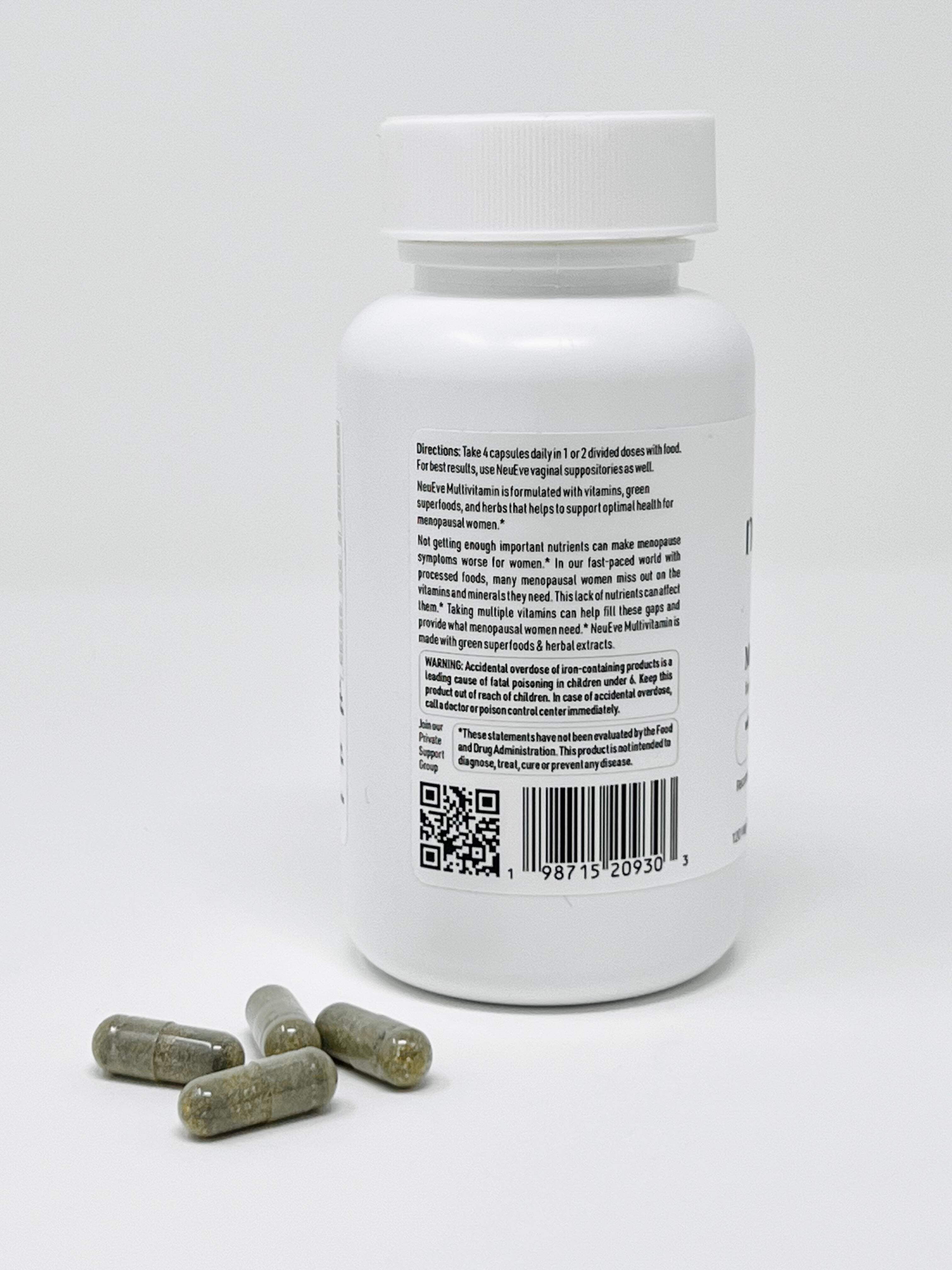 NeuEve Multivitamin for Menopausal Women with Green Superfoods & Herbal Extracts, 120 Capsules