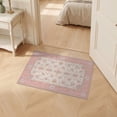 thumbnail image 2 of ODIKA 2'x3' Ultra-Soft Accent Mat, Princess Floral Motif With Vintage Scroll Border Arrangement None Washable, Bare feet friendly, Easy Care Indoor rug for Bedside, Footrest, 2 of 7