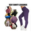 thumbnail image 6 of Women's High Waisted Ruched Yoga Pants Tummy Control Textured Leggings Butt Lifting Anti Cellulite Stretchy Tights, 6 of 6