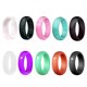 thumbnail image 1 of Alianzas de boda de silicona para ella - Paquete de 10 | Anillos De Silicona Flexibles Mujer | Anillo de silicona con purpurina Mujer | Anillos de silicona apilables para mujer | Anillos de goma de, 1 of 5