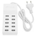 thumbnail image 2 of Tbest Station de Recharge USB 10 Ports Murale Alimentation Rapide Chargeur Intelligent pour Plusieurs Appareils Prise UE 100‐240 V, Chargeur USB Intelligent, Chargeur Rapide USB, 2 of 8