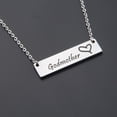 thumbnail image 4 of Godmother Necklace Goddaughter Necklace Hand Stamped Bar Necklace Gift for Her, 4 of 5