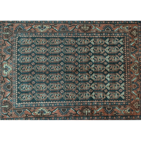 Ahgly Company Indoor Rectangle Persian Light Blue Traditional Area Rugs, 6' x 9'