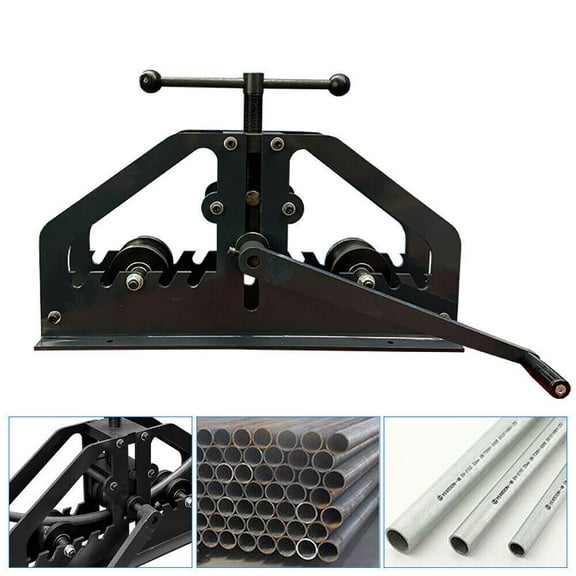 Miumaeov Manual Metal Tube Roller Bender Heavy Duty TR-60 Round Tube Roller Bending Machine