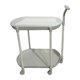 thumbnail image 1 of Carrito de servicio moderno que ahorra espacio con estantes dobles abiertos, decoración, regalos, estante para refrigerios Blanco, 1 of 9