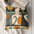 thumbnail image 3 of SHANXI Black Cat Mid Century Pillow Covers Midcentury Modern Throw Pillow Covers  Retro Decor Halloween Pillowcase for Couch Home Sofa Bedroom 18x18in, 3 of 5