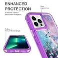 thumbnail image 3 of iPhone 13 Pro Max Case, Rosebono 3in1 Hybird Graphic Designed Gradient Quicksand Glitter Liquid Floating Protective Armor Case for iPhone 13 Pro Max (Galaxy Cloud), 3 of 4