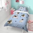 thumbnail image 4 of Pug and Footprints Duvet Cover and Pillowcase Set for Single Bedding, Bedroom Accessories for Kids Teens, 4 of 5