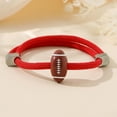 thumbnail image 3 of Minimalist Men's Bracelet With Rugby On Adjustable Milans Cord Casual Wear, 3 of 20