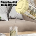 thumbnail image 6 of Large Capacity Clear Cold Drink Jug, Leakproof BPA-Free Plastic Beverage Pitcher with Handle, for Home Cold Brew Coffee Juice Tea Water Service Dining Party, Beige, 6 of 7