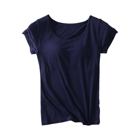 ZHENHONG Womens Summer Tops  Yoga Gym Tops Workout Tank Tops Strap Padded Undershirts Cotton Camisole Vest Top Seamless Sleeping Vest Bra Top Going Out Tops