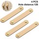 thumbnail image 1 of Paquete de 4 manijas de cuero para muebles para perillas de cajones, perillas modernas para muebles con tornillos para manijas de cajones para muebles de oficina en el hogar, espacio entre orificios, 1 of 5