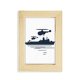 thumbnail image 1 of Helicopter Ship Wave Military Desktop Display Photo Frame Picture Art Painting 5x7 inch, 1 of 3
