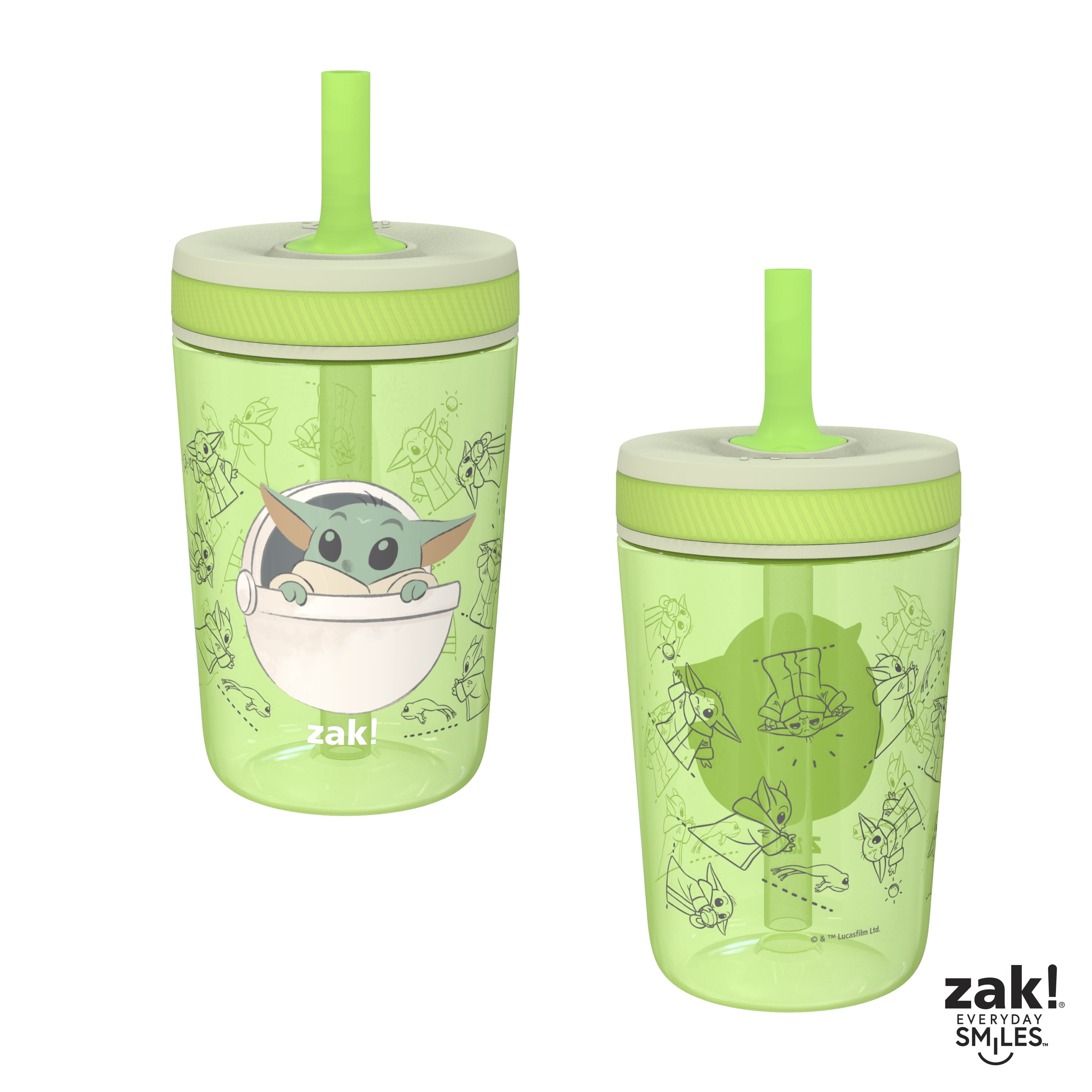 Zak Star Wars The Mandalorian Kelso Toddler Cups For Travel or At Home, 15oz 2-Pack Durable Plastic With Leak-Proof Design is Perfect For Kids (Baby Yoda, Grogu) - Walmart.com