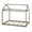Gray, variant on Harper & Bright Designs Twin Size Wooden House Bed with Roof, House Bed Frame Twin Size Floor Bed, Poppy House Wood Bed, Platform Bed, Can Be Decorated for Girls, Boys, Gray
