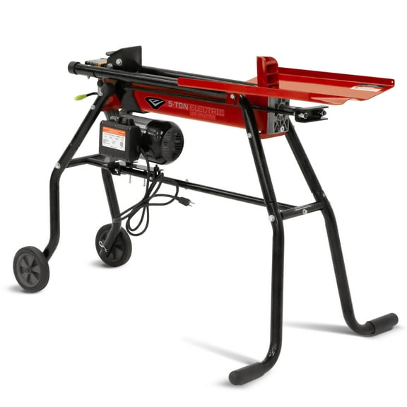 Earthquake 44099 5-ton Electric Log Splitter with Stand and Tray, 1500-Watt Motor, Precision Pump Gears, Copper Motor Windings, Sturdy Transport Wheels