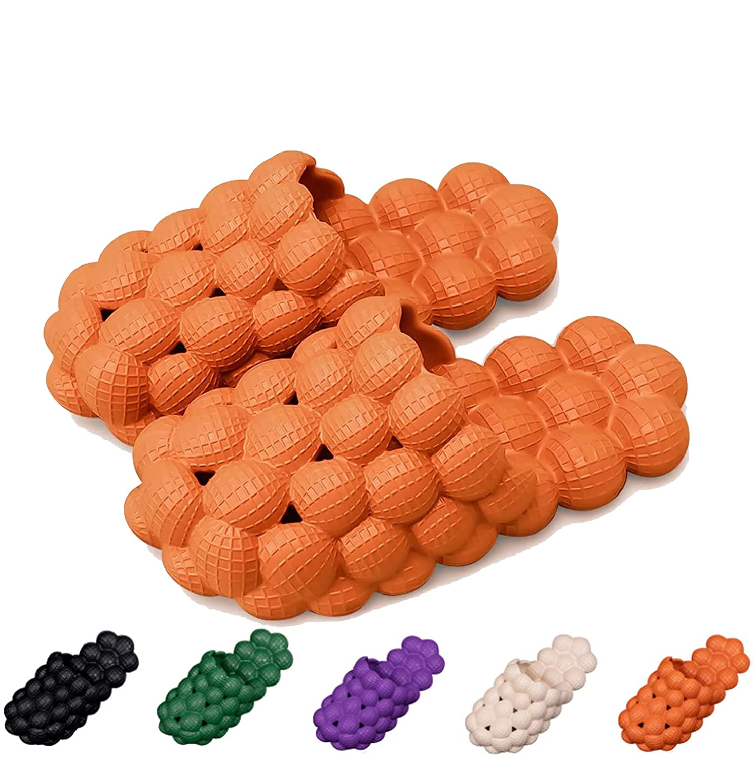 Massage Bubble Slippers for Women Men,Funny Lychee Nonslip Spa