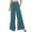 Blue, variant on BLVB Flowy Pants for Women Summer Drawstring Waist Loose Boho Beach Pants Casual Baggy Wide Leg Trousers with Pockets
