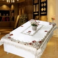thumbnail image 3 of Mantel estilo pastoral de poliéster para el hogar, juego de manteles para mesa de comedor, funda multiusos, toalla de tela para el hogar, 3 of 5