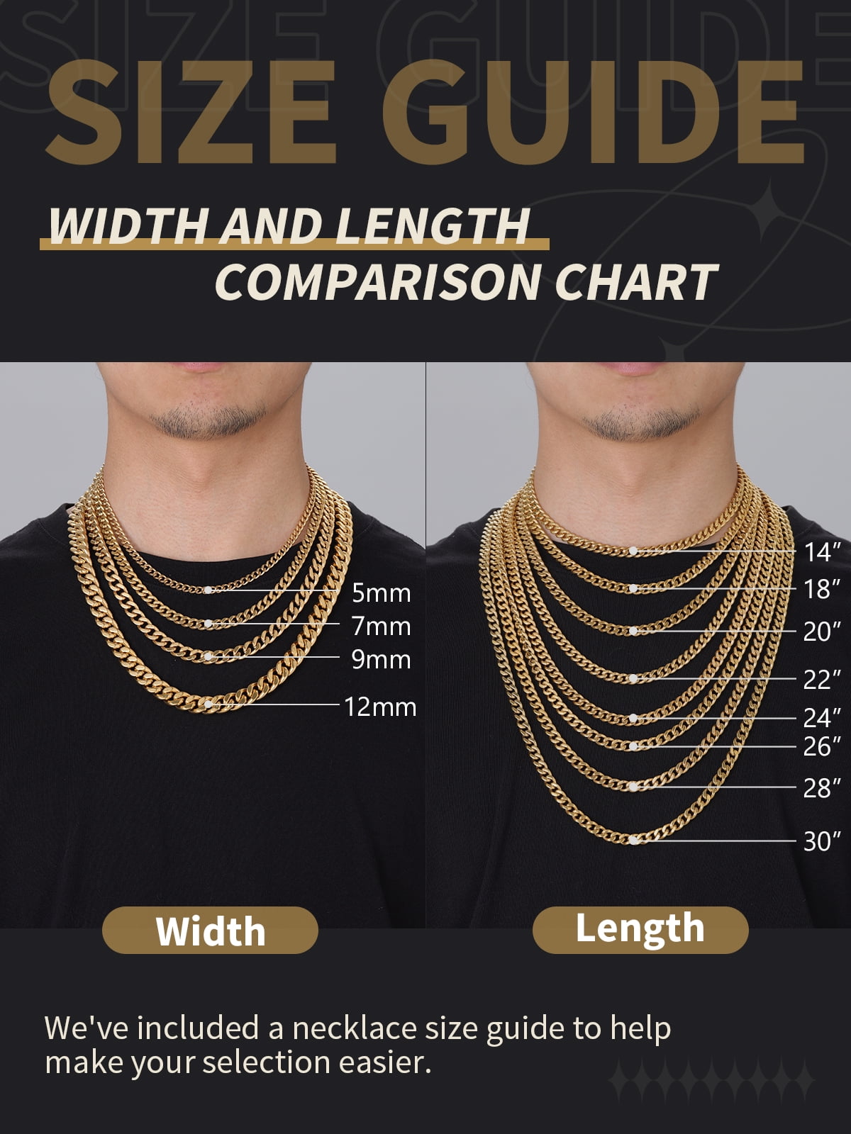 FindChic 14K Gold Plated Chain for Men Women Necklace Stainless Steel Hip Hop Cuban Link Graduation Fathers Day Jewelry Gifts Him Boyfriend Husband Adults Male Son Age Ideas, 7mm/18inch