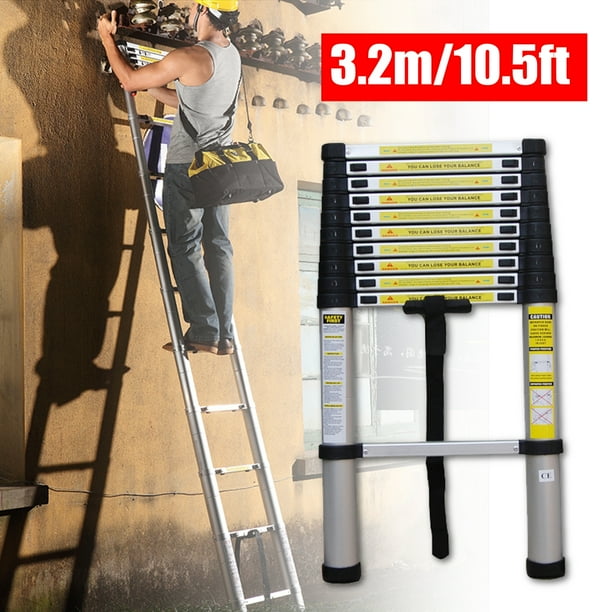 Kadell 10.5ft Aluminum Telescoping Ladder, Lightweight MultiPurpose