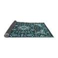 thumbnail image 2 of Ahgly Company Indoor Round Medallion Light Blue Traditional Area Rugs, 3' Round, 2 of 4