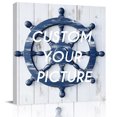 thumbnail image 2 of Blue Coastal Wall Art Painting on Canvas, Nautical Summer Beach Ocean Canvas Art Home Prints Wall Art Framed Modern Artwork for Living Room Bedroom Wall Decor 8x8in, 2 of 9