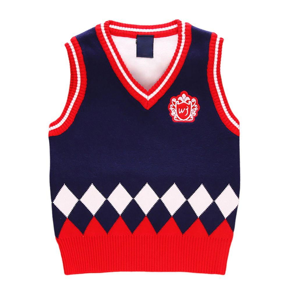 Kid Nation Boy's Sweater Vest V-Neck Cable Knit School Uniforms for Boys & Girls 