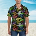 thumbnail image 4 of Balery Game Joysticks Print Men's Hawaiian Shirts Short Sleeve Beach Shirt Relaxed Fit Vacation Button Down Shirts-Medium, 4 of 9