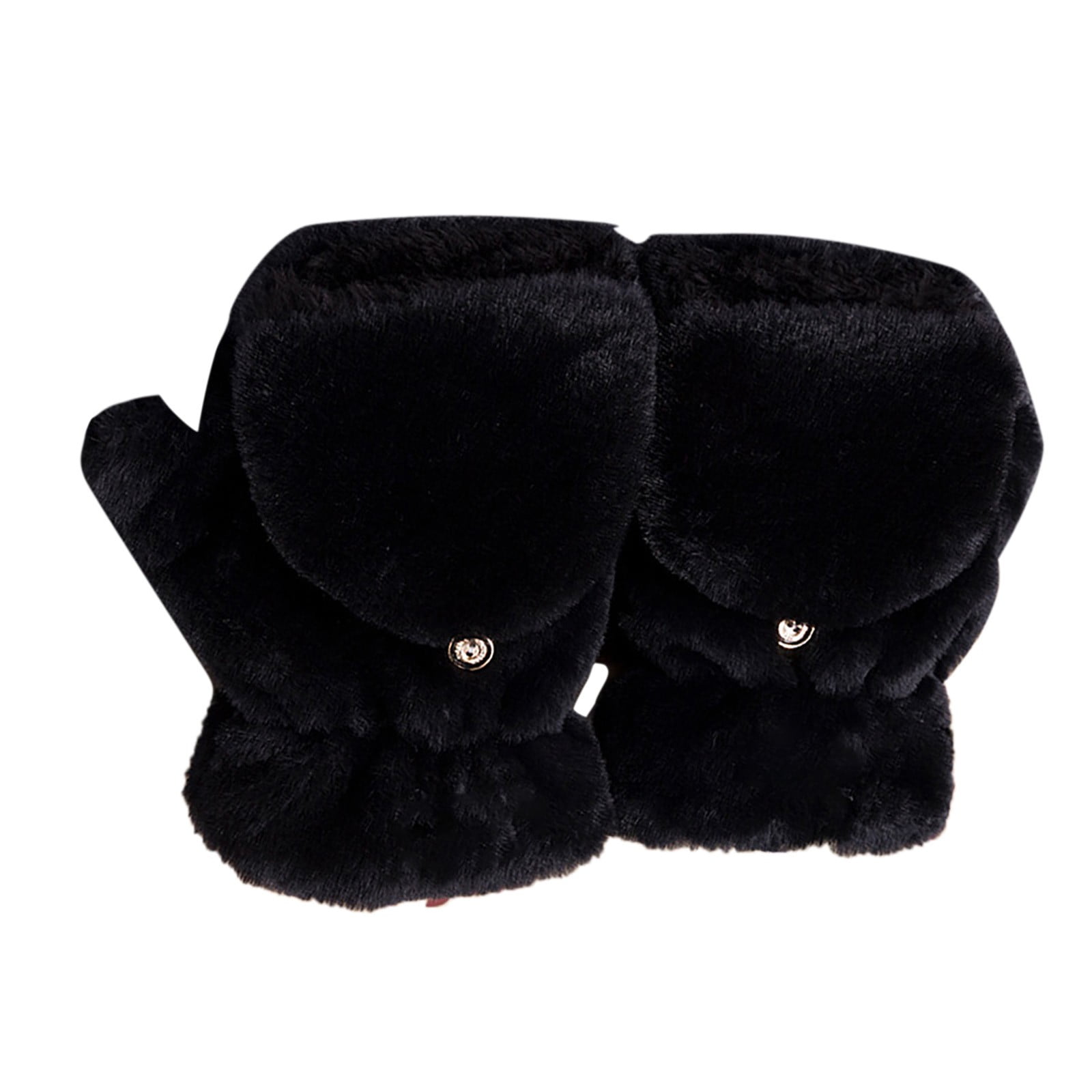 Moufles Panda,Mitaines Pour Temps Froid Pour Filles - Gants D'hiver Chauds Pour Enfants, Filles, Femmes, Motif Panda En Peluche, Design à Rabat Convertible