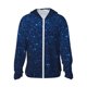 thumbnail image 1 of Balery Sparkling Blue Glitter Sudadera ligera de manga larga con capucha y protección solar UPF 50+ para hombre y mujer, ideal para pesca y running-Large, 1 of 7
