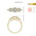 thumbnail image 4 of ANGARA Natural Composite Diamond Three Stone Ring in 14K Yellow Gold for Women (Size-3.3mm| Color-K| Clarity-I3) | April Birthstone, Anniversary, Jewelry Gift for Women | Natural Diamond Ring, 4 of 9