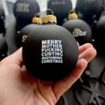thumbnail image 1 of Adorno navideño divertido - 12 adornos navideños con forma de bola colgante con forma de bulbo negro, globo para árbol de Navidad, B, 1 of 1