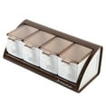 thumbnail image 1 of 4 Compartments Seasoning Storage Box Multipurpose Easy to Clean Spice Jar Seasoning Container with Lid for Home Kitchen Restaurant, 1 of 9