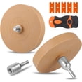 thumbnail image 1 of Adhesive Remover, Car Sticker Remover Kit, 2 Pcs Eraser Wheel and Plastic Scraper, Decal Remover, 3.5In Toffee Wheel with Adaptors for Removing Vinyl, Glue, Sticker, Adhesive on Window Cars, 1 of 8