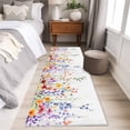 thumbnail image 3 of Spring Flower Runner Rugs 2x6 ft Colorful Watercolor Floral Retro Washable Hallway Rugs Non-Slip Floor Mats Absorbent Carpet Bedside Runners for Bedroom Kitchen Bathroom Laundry Room, 3 of 9