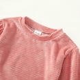 thumbnail image 4 of 12 Months Toddler Baby Girls Clothes Baby Girls Outfits 12-18 Months Baby Girls Long Sleeve Round Neckline Top Jeans Pants 2PCS Set Pink, 4 of 9