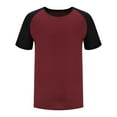 thumbnail image 5 of Men's Fashion Casual Sports Color Blocking Pullover Slim Fit Tee Shirt Short Sleeve Round-Neck Shirt Baseball Workout Fashion Shirt, 5 of 6