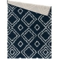 thumbnail image 2 of LBaiet 2' x 3' Blue and White Diamond Rectangular Shag Area Throw Rug, 2 of 6