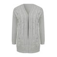 thumbnail image 5 of Vedolay Cardigan Sweaters for Women Womens Button Down Long Sleeve Soft Knit Cardigan Sweaters Gray,XL, 5 of 5