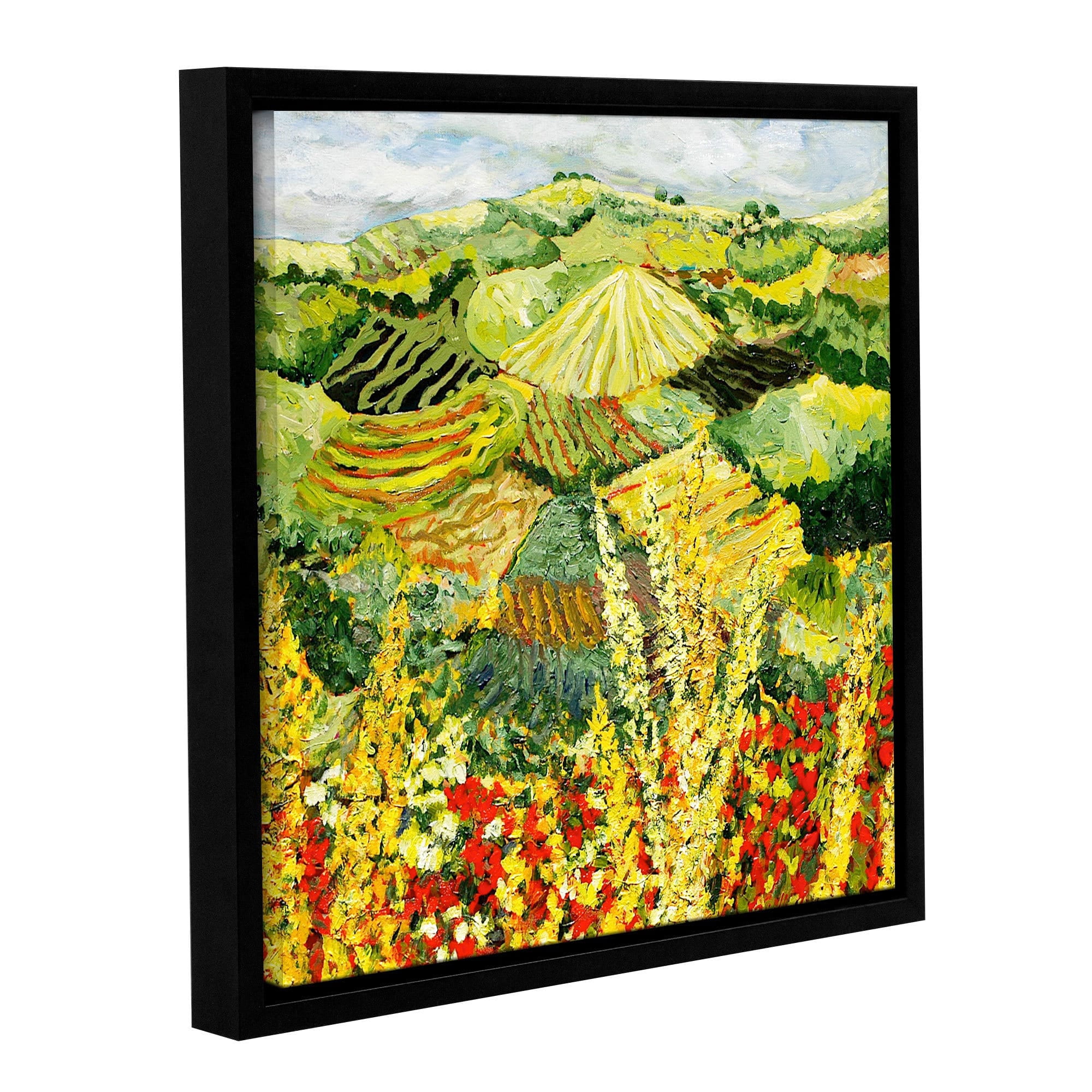 ArtWall Allan Friedlander "Golden Hedge" Gallery-wrapped Floater-framed Canvas