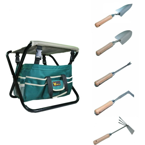 7Piece Ergonomic Garden Tool Set Includes Premium Grade Stainless