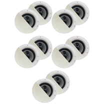 Acoustic Audio CSic84 Frameless In Ceiling 8" Speaker 5 Pair Pack 3 Way Home Theater Speakers
